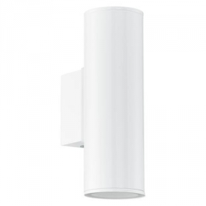 RIGA LED Wandleuchte,Stahl verzinkt, Wei�, IP44 2xGU10