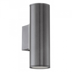 RIGA LED Wandleuchte,Stahl verzinkt, Anthrazit, IP44 2xGU10
