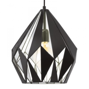 VINTAGE H�ngeleuchte, Stahl, Schwarz-Silber, E27