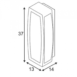 MERIDIAN Wandleuchte Aluminium/PC anthrazit E27 LED IP54