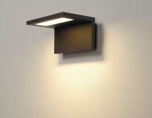 ANGOLUXWandleuchte Alum. schwarz / Kunststoff LED 6W IP44