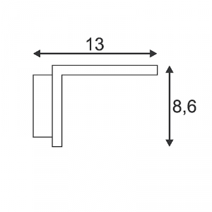 ANGOLUXWandleuchte Alum. schwarz / Kunststoff LED 6W IP44