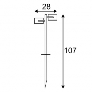 SITRA 360 SL SPIKE - Wegeleuchte mit Erdspie�, Alum./Glas Anthrazit 2xGX53 IP44