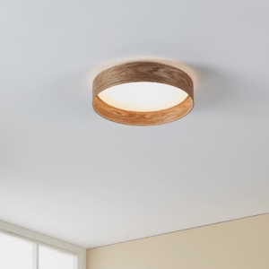 Wandleuchte LUPPINERIA Stahl, Kunststoff sandfarben, weiss / Holz braun H: 80 mm | � 380 mm