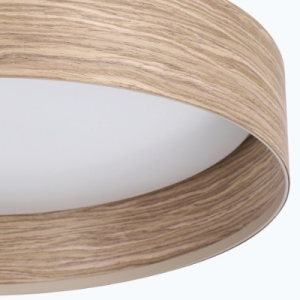 Wandleuchte LUPPINERIA Stahl, Kunststoff sandfarben, weiss / Holz braun H: 80 mm | � 380 mm