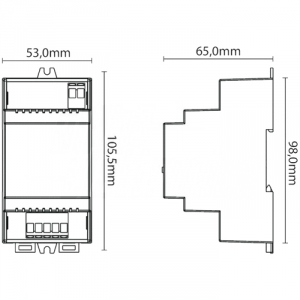 RF Empf�nger f�r Fernbedienung RGBW-wei� 12/24/36V IP20