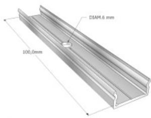 Alu-Profil-Halterung f�r Wandmontage 14,8x7,8mm L=1 m
