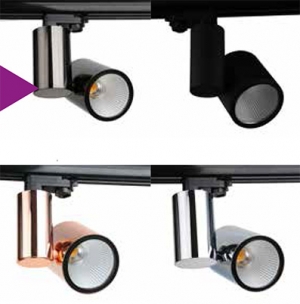 LED 3-PH-Schienen-Strahler 35W Alu chrom