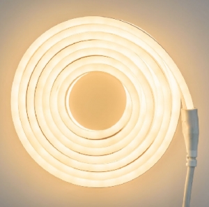 Lichtschlauch NEON flexibel gelb doppelseitig 44W IP44 8m mit 1,5m-Anschluss 120Led/m