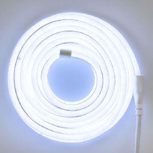 Lichtschlauch NEON flexibel weiss doppelseitig 44W IP44 8m mit 1,5m-Anschluss 120Led/m