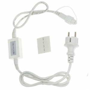 Anschlussleitung f�r Lichterketten PML, 1,5m, 230V IP44, Schuko weiss