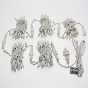 LED Lichterkette 10m 200 MaxiLeds warmwei� Kabel weiss