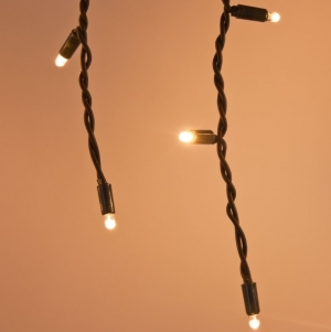 ICE LIGHT 3 x 0,5 m verlngerbar bis 60 m / 114 Maxi Leds warmweiss - Kabel grn