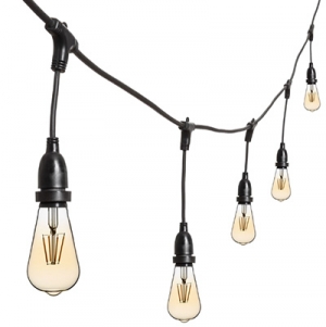 Lichterkette 5m mit hngenden LED-Vintage-Lampen