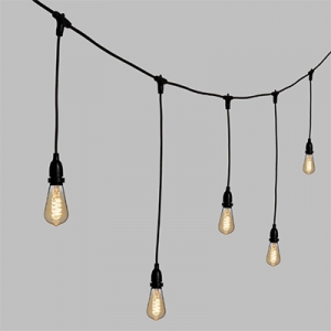 Lampen-Kette mit h�ngenden LED-Vintage-Lampen