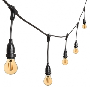 Lichterkette mit h�ngenden LED-Vintage-Lampen - Dimmbar