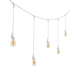 Lampen-Kette mit h�ngenden LED-Vintage-Lampen