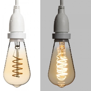 Lampen-Kette mit h�ngenden LED-Vintage-Lampen