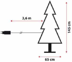 Weihnachtsbaum aus Naturholz 145 cm warmweie LEDs