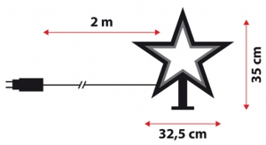 Stella con base 32x35x12,5
