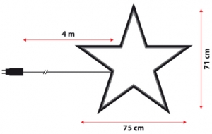 Stern aus Naturholz 75 cm