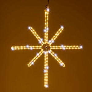 Polarstern Lichtschlauch, 67x70 cm, 146 warmwei�e und kaltwei�e LEDs