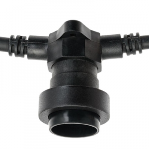 Lichterkette Profi Schwarzes Kabel 5 m, 16 E27-Fassungen