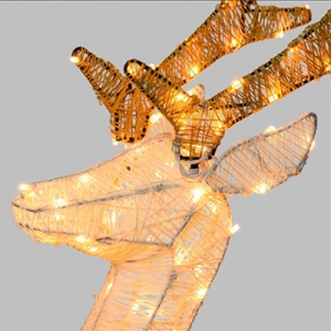 3D Light Cream & Brown laufendes Rentier h 125 cm, 240 LEDs Extra Warmwei�