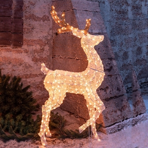 3D Rentier h 160 cm, 380 LEDs Extra Warmwei�