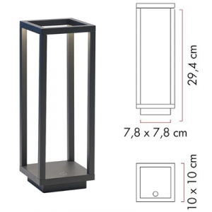 Tischleuchte Home wiederaufladbar, dimmbar mit Ladestation