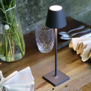 TISCHLEUCHTE MICRO WIEDERAUFLADBAR, DIMMBAR MIT LADESTATION