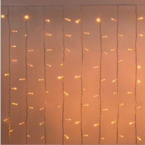 Lichtvorhang 2xH2m,320Maxi-LEDs warmweiss,Kabel weiss,IP67