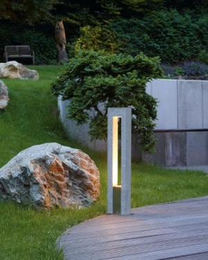 Wegeleuchte ARROCK ARC aus Granit/Edelstahl GU10 35W Unikate