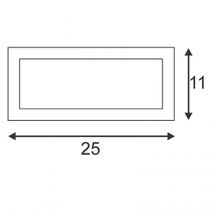 BOX-L Wandleuchte, Aluminium/Acryl rostfarbe,E27 LED,IP44