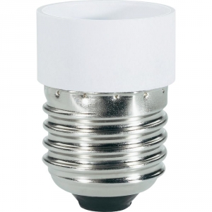 Reduzier-/ Adapter-Fassung, Kunststoff E14 auf E27 Sockel