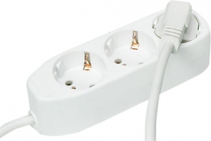 Tischsteckdose 3-fach mit Kinderschutz 1,5m