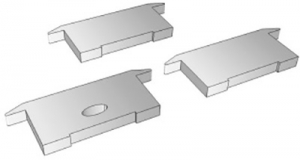 Set Endkappen f�r Aluprofil 24,4x9,6mm