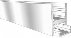Aluminium Profil-Einzugschiene 14,8x7,8mm