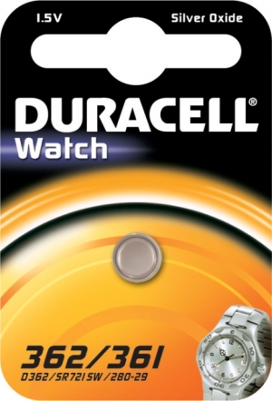 DURACELL Uhren Silver Oxide 362/361 1,5V 22mAh, 1 St.