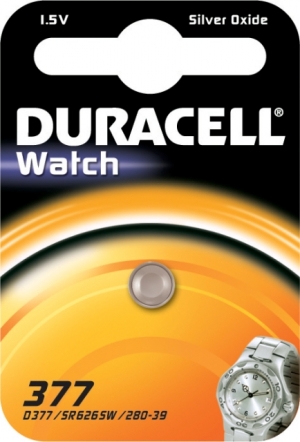 DURACELL Uhren Silver Oxide 377 1,5V 27mAh, 1 St.