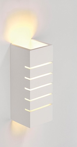 PLASTRA Gipswandleuchte GL100, wei� 230V E14