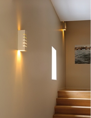 PLASTRA Gipswandleuchte GL100, wei� 230V E14