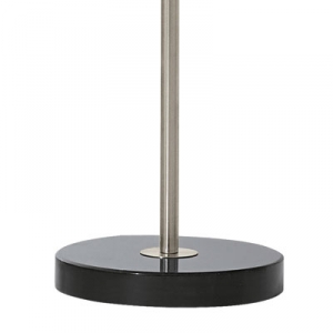 NADINA Stehleuchte Stahl, nickel-matt / Textil wei� E27