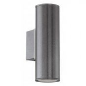 RIGA LED Wandleuchte,Stahl verzinkt, Anthrazit, IP44 2xGU10