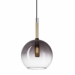 EMPIRE lampada a sospensione G9 max 1 x28W Diffusore in vetro trasparente con paralume grigio