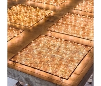 LED-2D-Quadrat Drahtgeflecht kupferfarben 50x50 cm